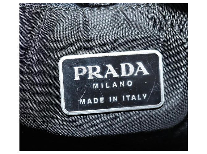 Borsa a Spalla PRADA in Nylon Nero Argento Autentica bs27299 - vista 20