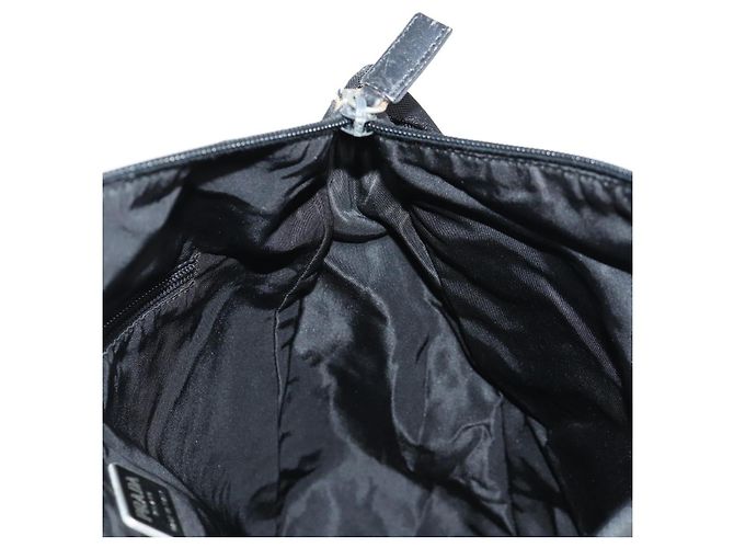 Borsa a Spalla PRADA in Nylon Nero Argento Autentica bs27299 - vista 22