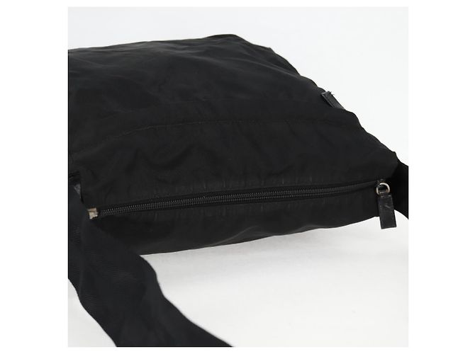 Borsa a Spalla PRADA in Nylon Nero Argento Autentica bs27299 - vista 6