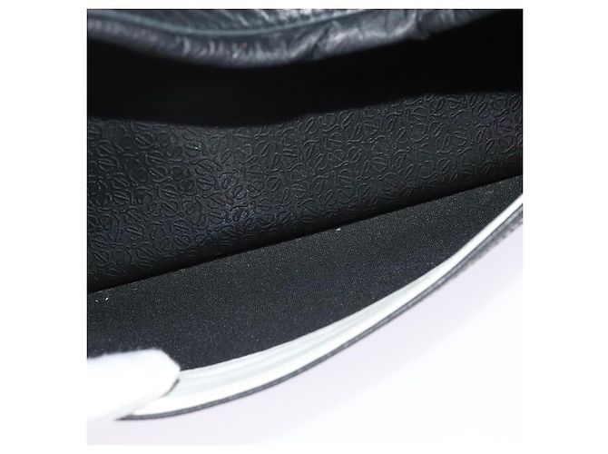 LOEWE Borsa a Spalla Anagram Pelle Nera Argento Auth sw1314 Nero - vista 20