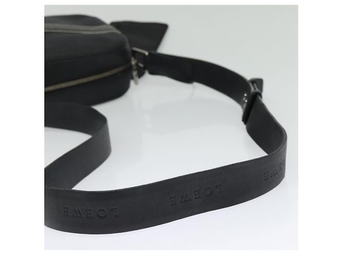 LOEWE Borsa a Spalla Anagram Pelle Nera Argento Auth sw1314 Nero - vista 8