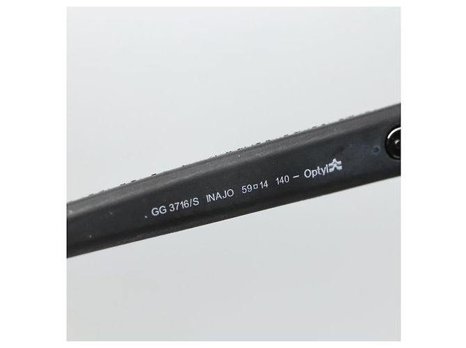 Occhiali da sole GUCCI in plastica nera Auth am8848 Nero - vista 10