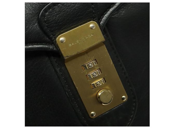 Borsa da lavoro in pelle nera e oro BALENCIAGA Auth bs28157 Nero D'oro - vista 15
