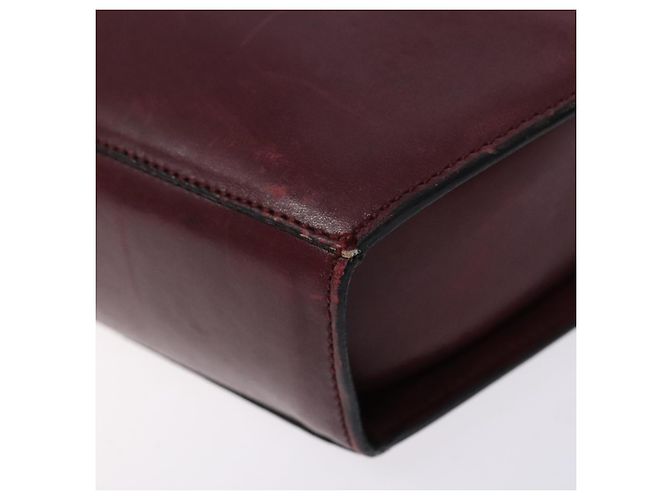 Céline Borsa a Spalla in Pelle Bordeaux Oro Auth sw1315 D'oro Bordò - vista 10