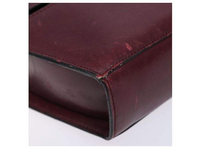 Céline Borsa a Spalla in Pelle Bordeaux Oro Auth sw1315 D'oro Bordò - vista 11