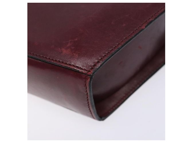 Céline Borsa a Spalla in Pelle Bordeaux Oro Auth sw1315 D'oro Bordò - vista 12