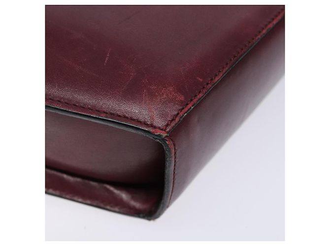 Céline Borsa a Spalla in Pelle Bordeaux Oro Auth sw1315 D'oro Bordò - vista 13