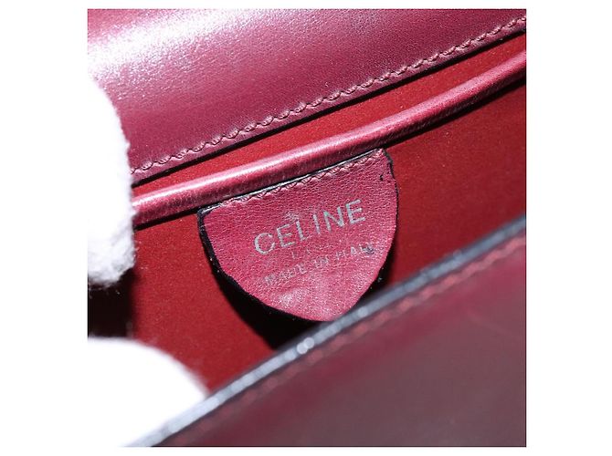Céline Borsa a Spalla in Pelle Bordeaux Oro Auth sw1315 D'oro Bordò - vista 16