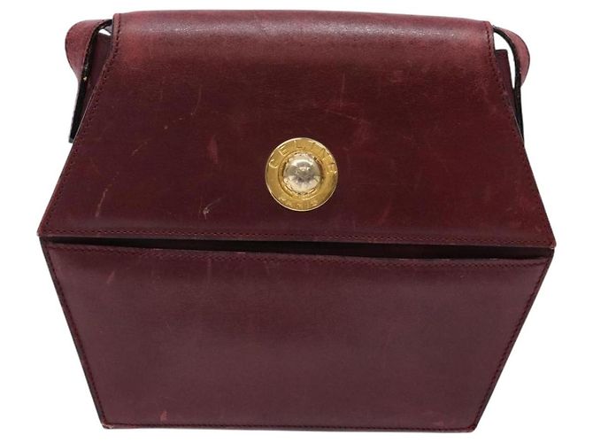Céline Borsa a Spalla in Pelle Bordeaux Oro Auth sw1315 D'oro Bordò - vista 2