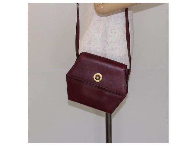 Céline Borsa a Spalla in Pelle Bordeaux Oro Auth sw1315 D'oro Bordò - vista 24