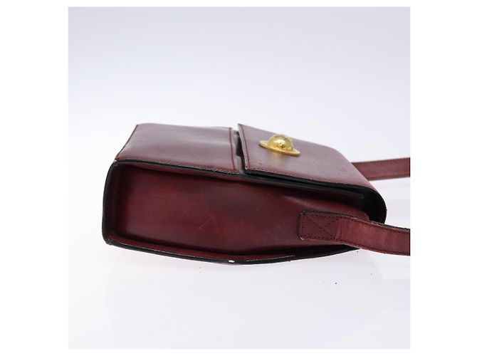 Céline Borsa a Spalla in Pelle Bordeaux Oro Auth sw1315 D'oro Bordò - vista 4