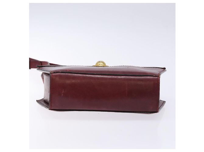 Céline Borsa a Spalla in Pelle Bordeaux Oro Auth sw1315 D'oro Bordò - vista 9