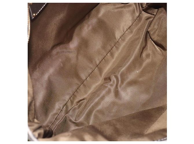 Borsa Tote PRADA in nylon khaki oro Auth 133051 D'oro Cachi - vista 17