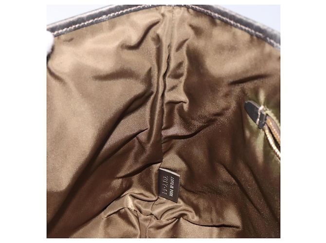 Borsa Tote PRADA in nylon khaki oro Auth 133051 D'oro Cachi - vista 19