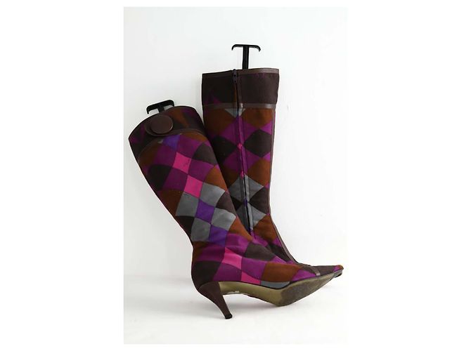 Emilio Pucci Stivali in suede multicolore - view 6