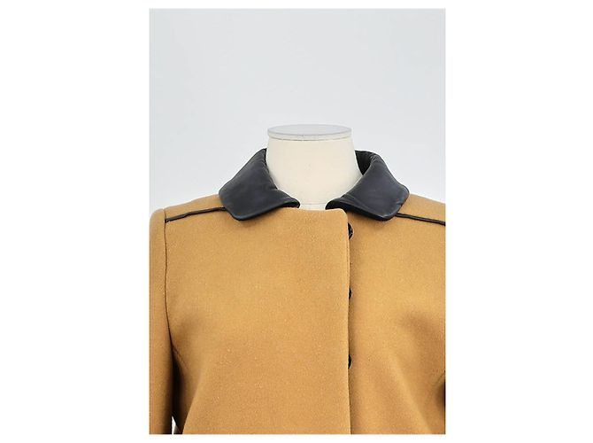 Maje Yellow wool coat - view 2