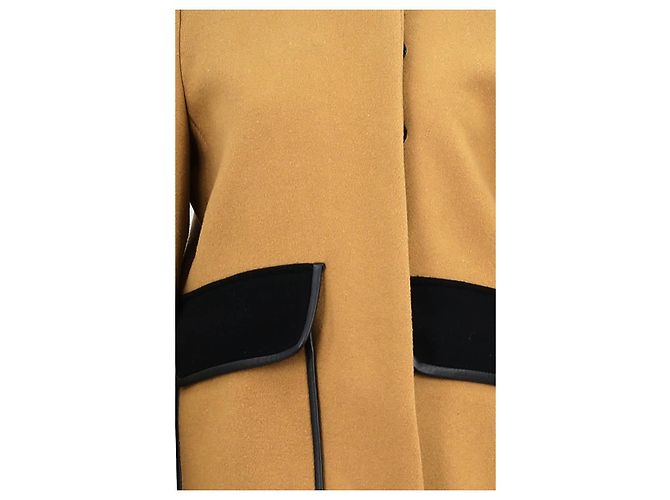 Maje Yellow wool coat - view 3
