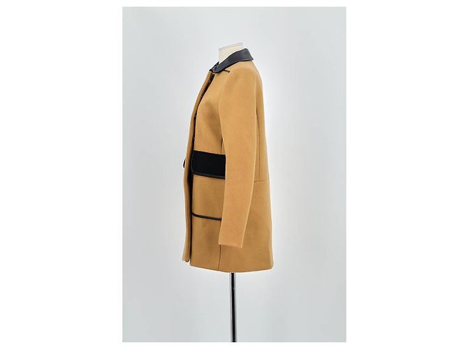 Maje Yellow wool coat - view 5