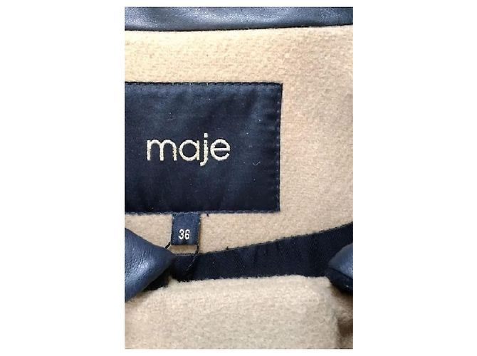 Maje Yellow wool coat - view 7