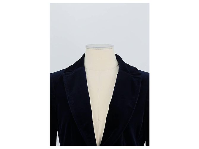 Claudie Pierlot Blazer de algodón azul marino - vista 2