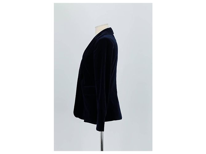 Claudie Pierlot Blazer de algodón azul marino - vista 5