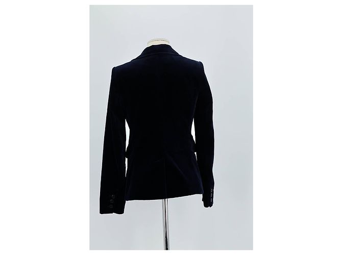 Claudie Pierlot Blazer de algodón azul marino - vista 6