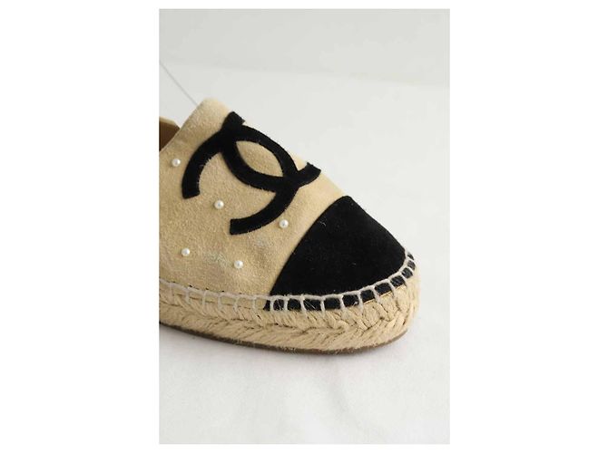Chanel Beige Wildleder-Espadrilles - Ansicht 4