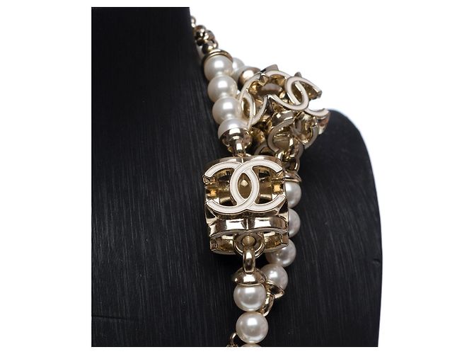 Gioielli CHANEL in Perla Bianca - 102497 Bianco - vista 4