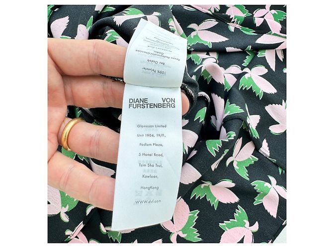 Diane von Furstenberg Wickelkleid mit Blumenmuster Schwarz Mehrfarben - Ansicht 6