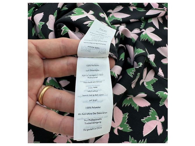 Diane von Furstenberg Wickelkleid mit Blumenmuster Schwarz Mehrfarben - Ansicht 7