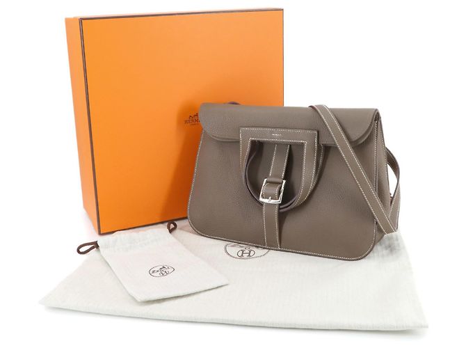 Borsa Hermès Halzan 31 Taupe - vista 2