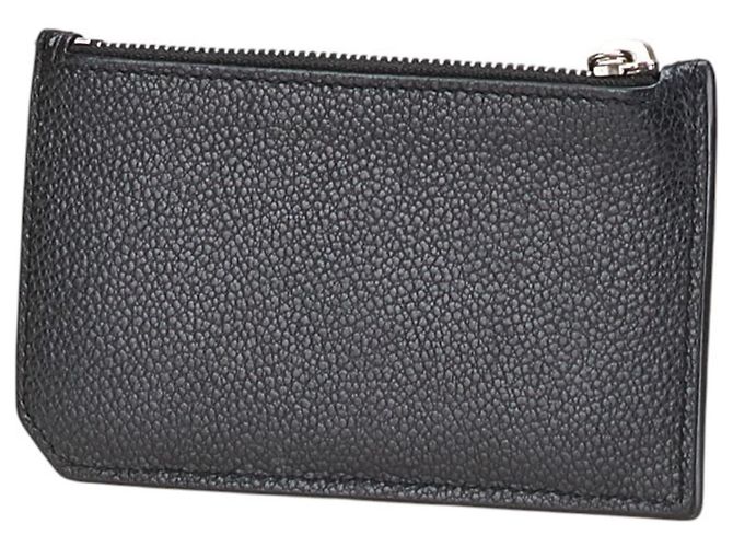 Portafoglio in pelle nera Saint Laurent Nero - vista 2