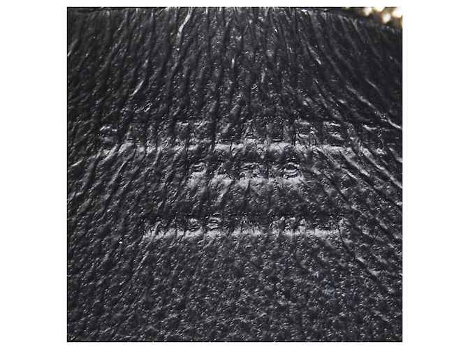 Portafoglio in pelle nera Saint Laurent Nero - vista 9