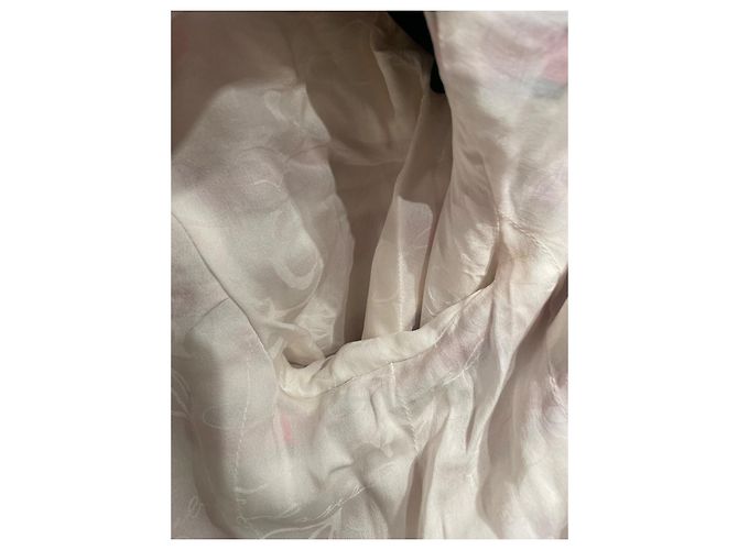 Chanel Jacke Rot Weiß mit Silbernen Ketten Größe 36 - Ansicht 15