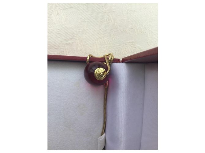 Collana Baccarat in oro giallo e cristallo rosa - vista 9