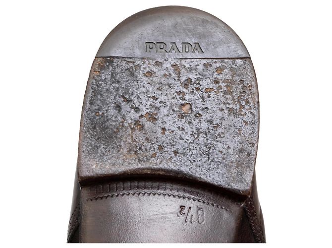 Prada Brogue-Lederschuhe Braun - Ansicht 10