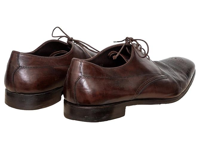 Prada Brogue-Lederschuhe Braun - Ansicht 2