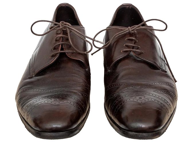 Prada Brogue-Lederschuhe Braun - Ansicht 3