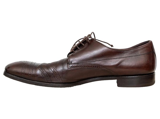 Prada Brogue-Lederschuhe Braun - Ansicht 6
