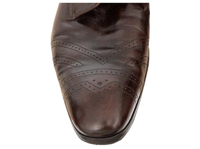 Prada Brogue-Lederschuhe Braun - Ansicht 8