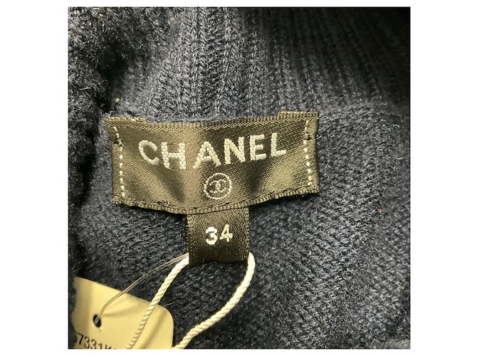 Chanel Pullover aus Kaschmirstrick Gabrielle Coco 2017 Multi Marineblau - Ansicht 5