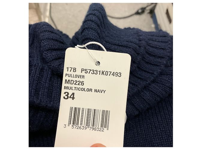 Chanel Pullover aus Kaschmirstrick Gabrielle Coco 2017 Multi Marineblau - Ansicht 7
