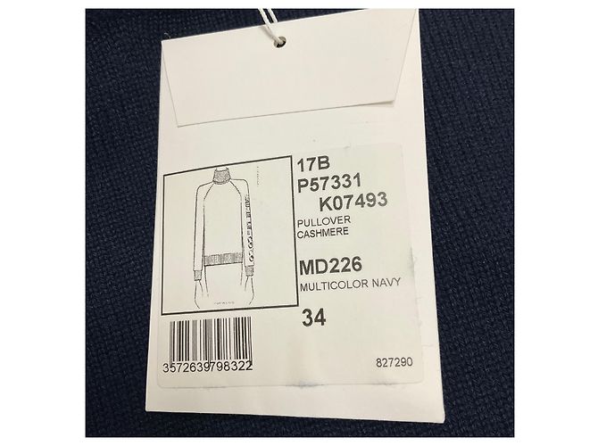 Chanel Pullover aus Kaschmirstrick Gabrielle Coco 2017 Multi Marineblau - Ansicht 8