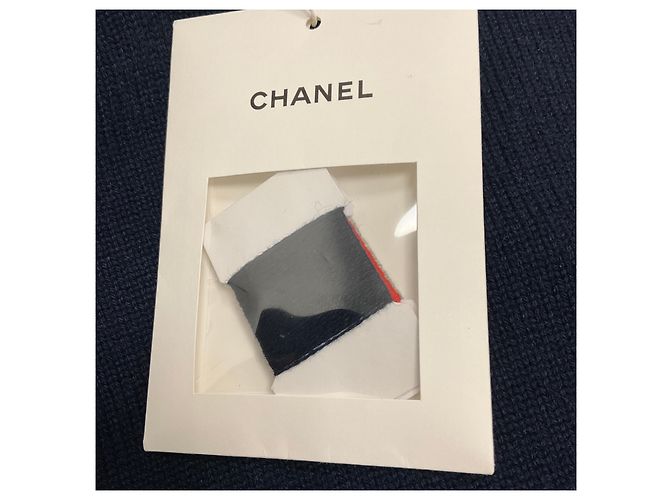 Chanel Pullover aus Kaschmirstrick Gabrielle Coco 2017 Multi Marineblau - Ansicht 9