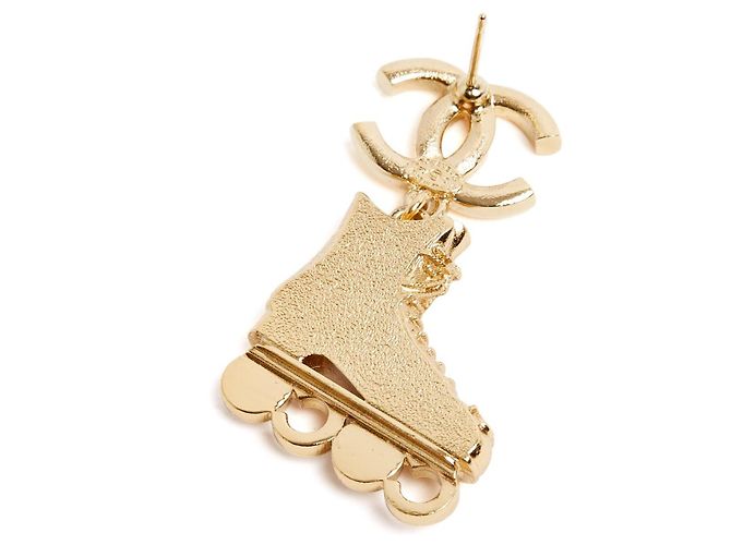 Chanel 2024 Boucles Clous LA Cruise Coco Rollerskates CC Earrings Studs in box Golden - view 5