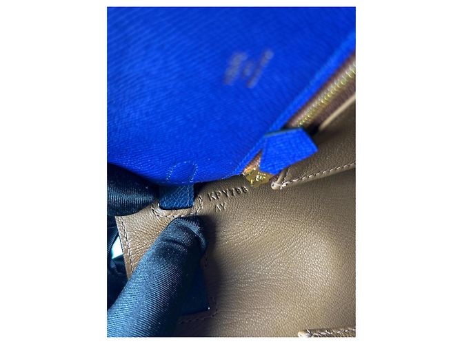 Hermès Kelly 25 Hermes Anthrazitgrau Marineblau Gold hardware - Ansicht 13