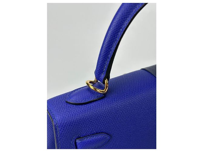 Hermès Kelly 25 Hermes Anthrazitgrau Marineblau Gold hardware - Ansicht 20