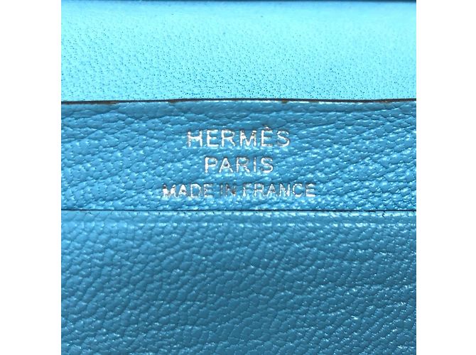 Tarjetero compacto mini Bearn de Hermès Azul - vista 12