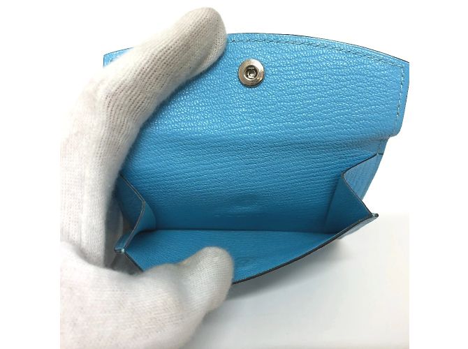 Tarjetero compacto mini Bearn de Hermès Azul - vista 9