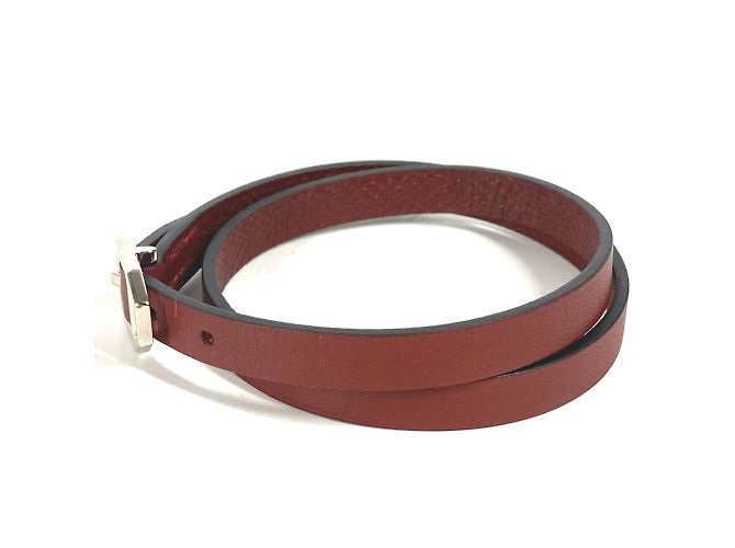 Bracelet Double Tour Paddock Hermès Marron - vue 3